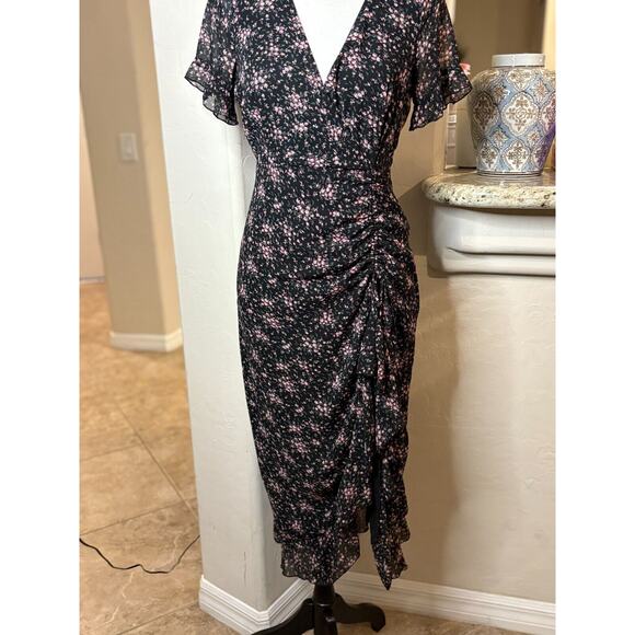 Pretty Little Thing V Neck Split Midi Dress Size 4 - Picture 6 of 10